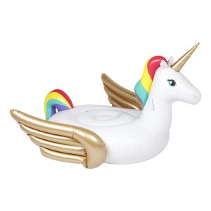 Uppblåsbar Enhörning Luxe Ride-On Float