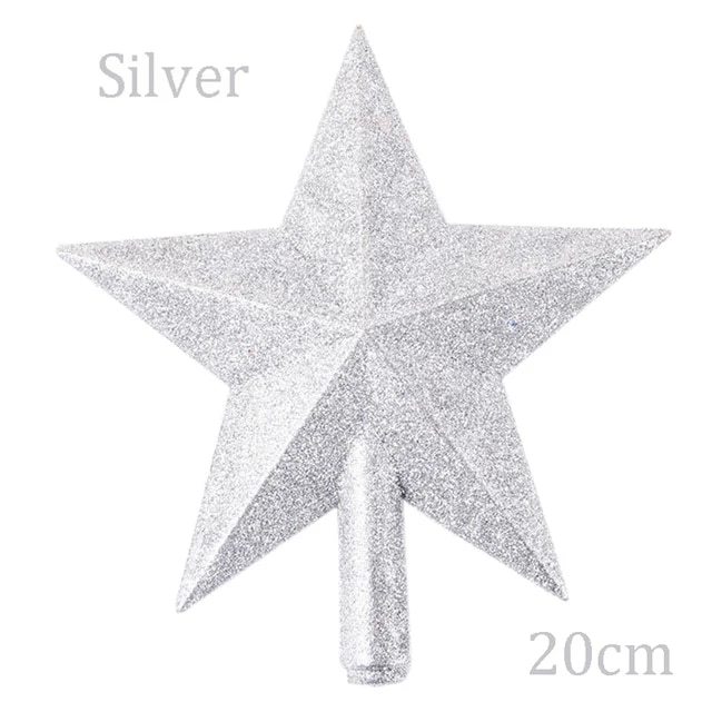 glitter julgransstjärna silver