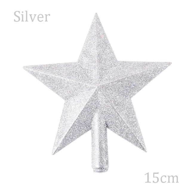 glitter julgransstjärna silver