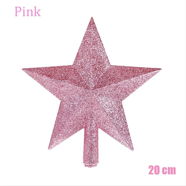 glitter julgransstjärna rosa