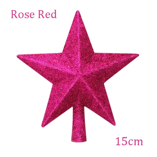 glitter julgransstjärna ros rosa