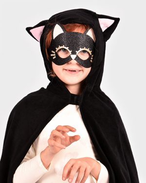 Kattmask djurmask svart