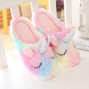 Enhörning Toffel Mångfärgad