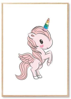 barnposter - enhörning - barntavlor
