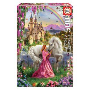 EDUCA Fairy and Unicorn pussel 500 Bitar